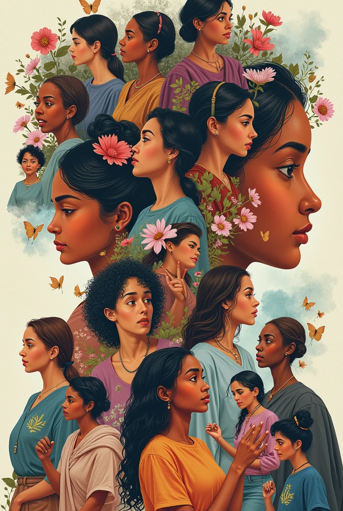 Make a small collage that includes the contents:

• Role of women in the family, School and community • The role of women in the media • Women&#39;s contribution to a culture of peace in their community and nation