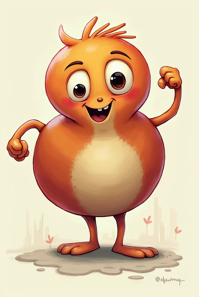 The number eight with arms and legs