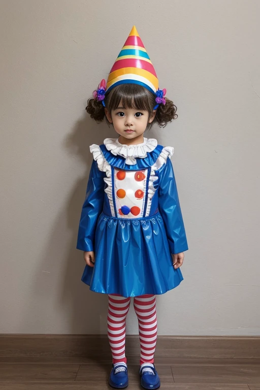 female clown Rubber suit Hair color: Blue Circus hut Japanese