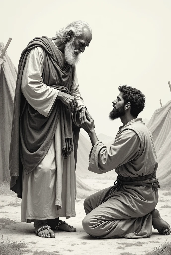 I want you to draw the oath of his servant to put his hand under his leg to Abraham as an oath