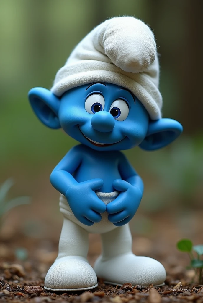Smurfette without any clothes having sex