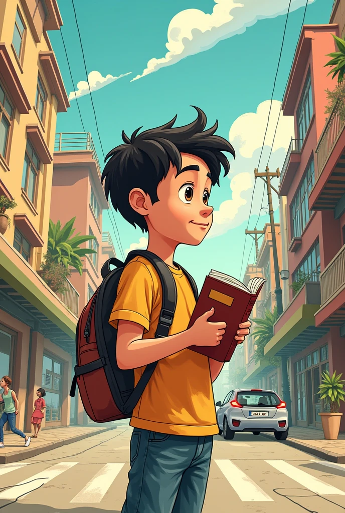 A boy creates a 6-page 2D comic and founds a car company