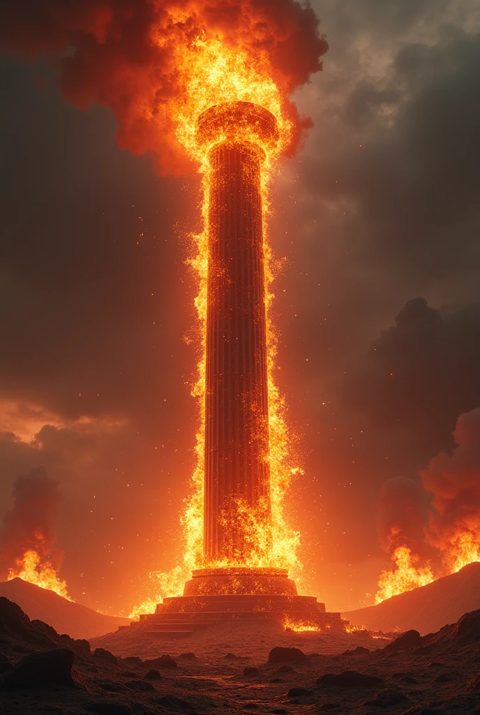 Column on fire