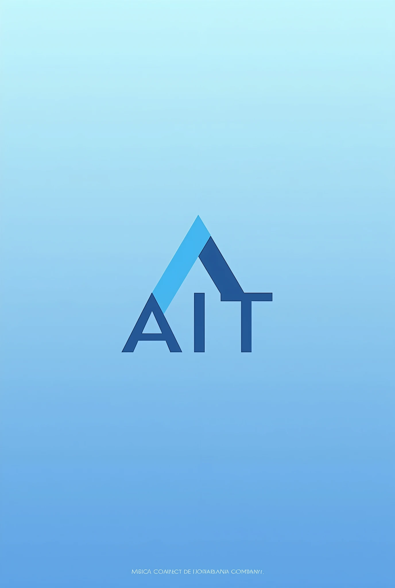 We are a technology company called AiT,Now we need a company logo to be placed at the head of the company website.,Please use sky blue as the main color,Help me design a minimalist logo