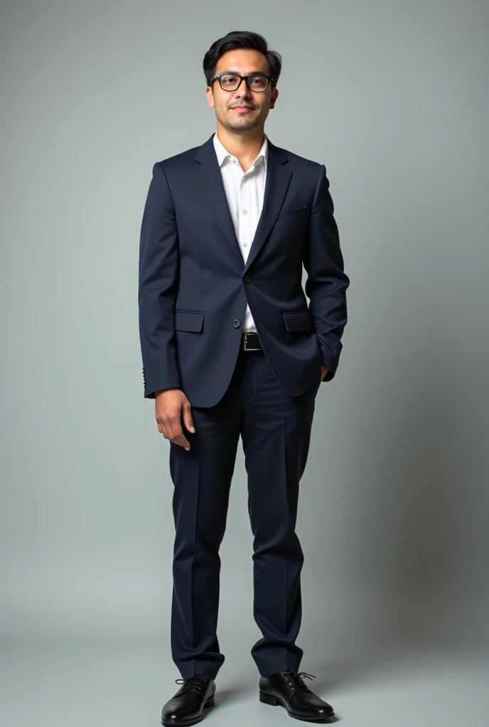 We need a photo of Damir Samarkhanov, the strongest geography teacher in Kazakhstan. He is tall, full body, wears glasses, has short black hair. There is a powerful online course. His hair is short. A kind person who teaches students online from all over Kazakhstan. The picture should be full-length, full body . Without beard, mustache 