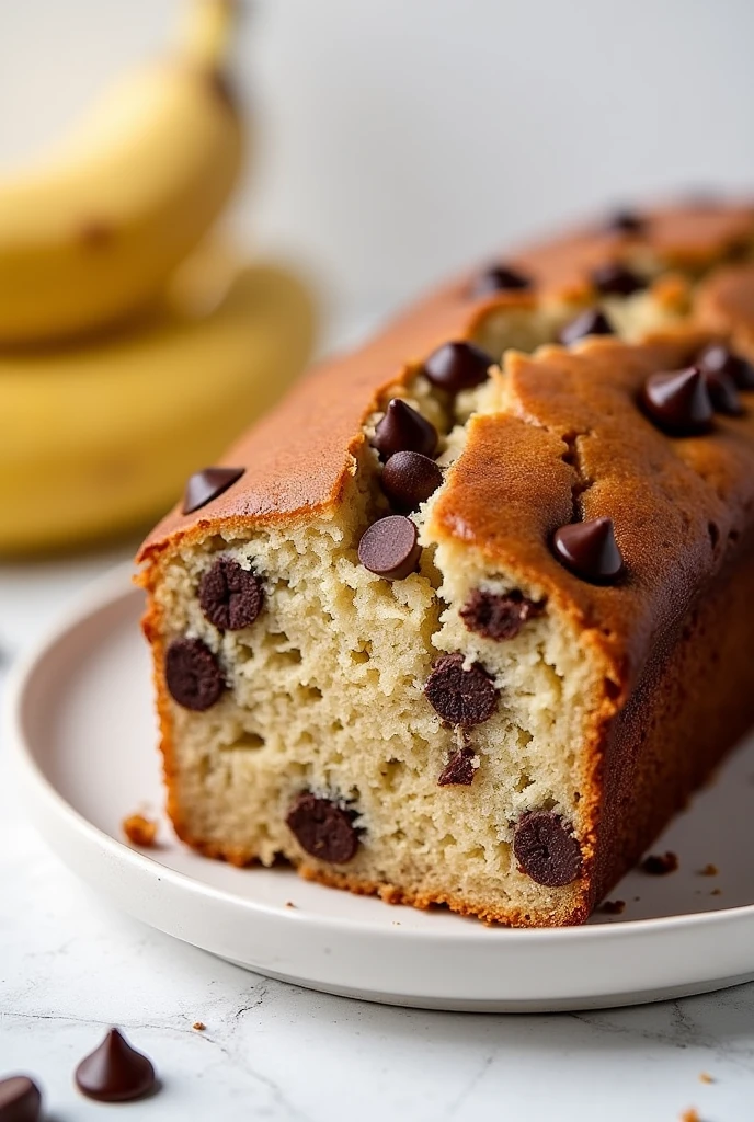 Make a banana cake with chocolate chips 