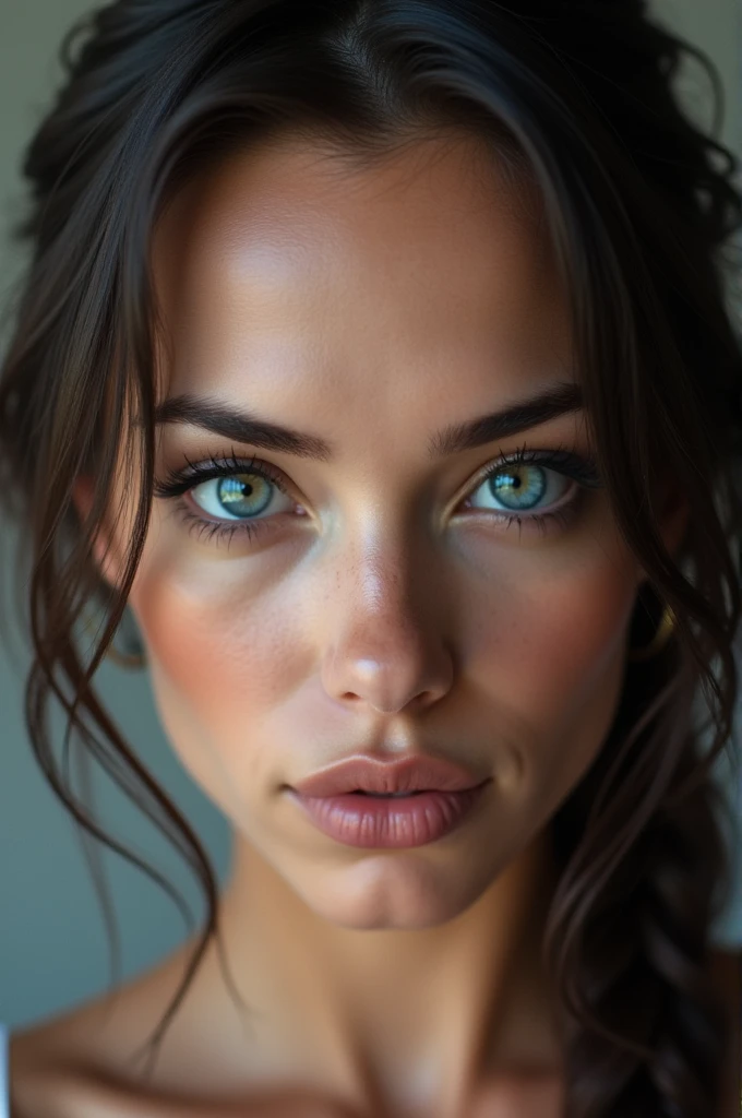 Lana Roades showing her iris
