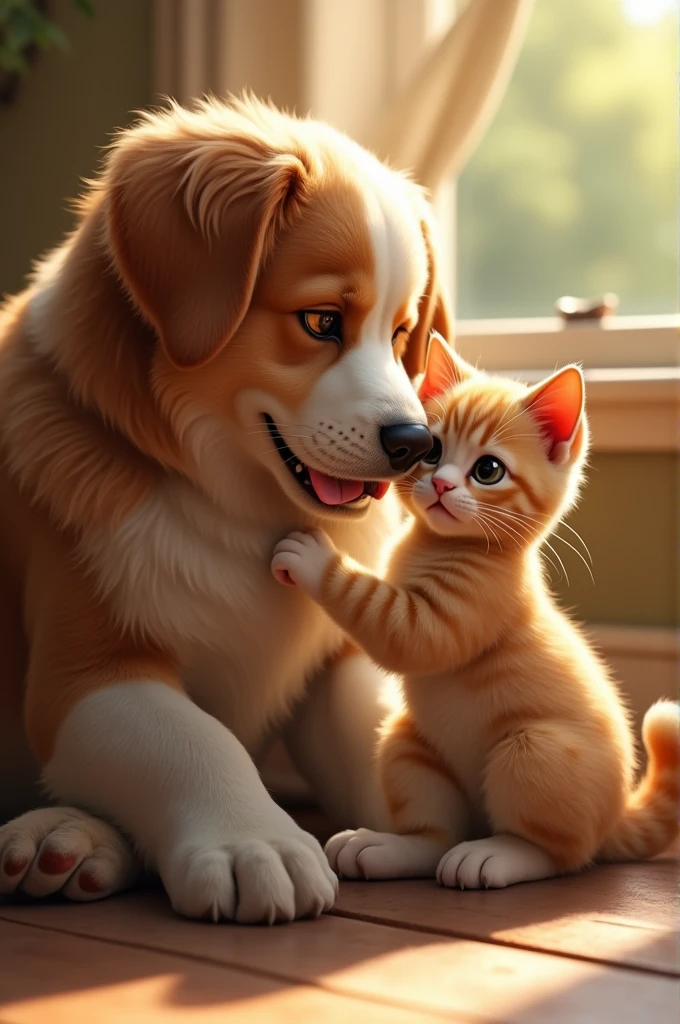 cat loves dog