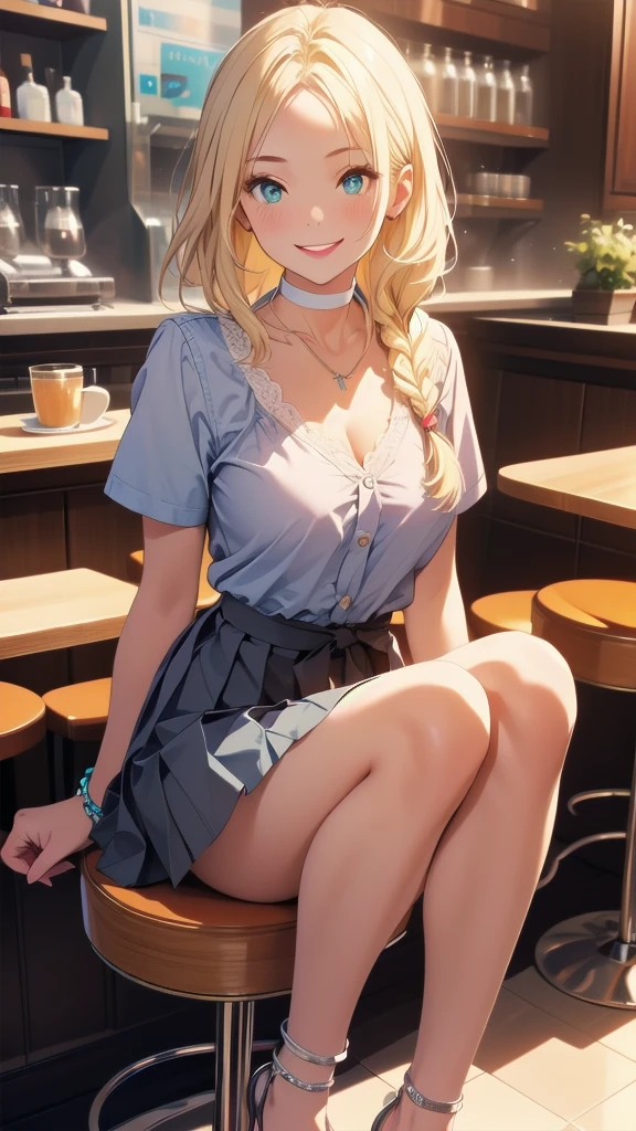 (modern cafe:1.4),

BREAK

nsfw:1.6, body has two arms, two legs and one head, (Each hand and toe has five a thumb, index finger, middle finger, ring finger, and pinky finger.),Top quality:1.2, best quality:1.6, ultra high resolution, masterpiece:1.5 ,4K, 8K, 32K, detailed lighting, shaders, perfect anatomy, perfect proportions, highly detailed, ultra detailed, super detailed:1.2, perfect eyes, perfect face, very delicate and beautiful, illustration, sharp focus, very beautiful and detailed anime face, very detailed eyes, cute:1.4,  impressionistic:1.2, blurred background, accurate depiction of arms and hands:1.4, accurate depiction of foot:1.4, Accurate human skeleton drawing:1.4, Anatomically correct human body:1.4,sexually attractive body:1.5,

BREAK

 (Beautiful American woman about 20s:1.3),(blue-green eyes),(dark skin:1.3), (tan lines:0.5),(Perfect proportions: 1.6),(full and beautiful breasts), (well developed breasts:), (Thin waist: 1.2), (Slender figure: 1.2), (beautiful buttocks),(natural breast:0.7),

BREAK 

(Beautiful blonde hair: 1.6),(single braid :1.6),(Bangs swept to the side, showing forehead: 1.5),

BREAK 

(Calm smile:1.5),(happy eyebrows:0.4),(embarrassed:0.5), (pink lipstick),

BREAK  

(White choker:1.6) ,(necklace, bracelet, anklet: 1.3),( very realistic depiction of skin texture:0.8),

BREAK 

( Sitting stool:1.3), (bust up shot),(having coffee),(from side:0.3),


BREAK 
(Gray short-sleeved sailor suit1.7),(gray pleated middle length skirt:1.5), (loafers:1.1),