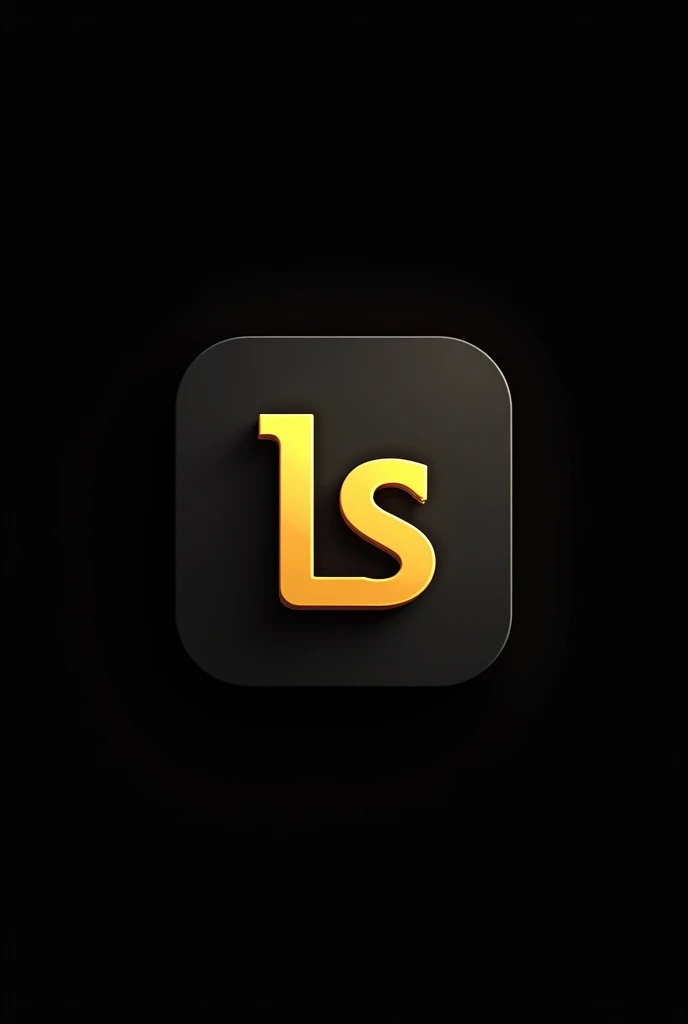logo 500x500, Letters in the middle LS, dollar-colored and with a black background, rounded corners, the square shape