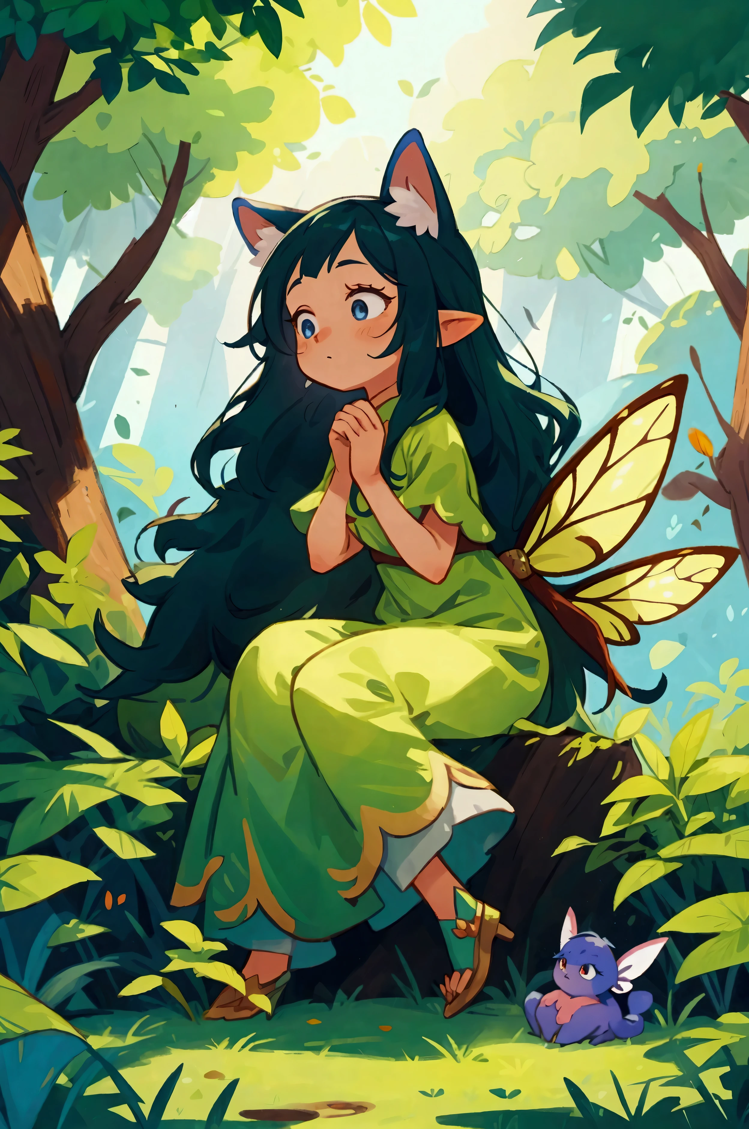 Illustration for a fairy tale about a , who knows how to talk to animals