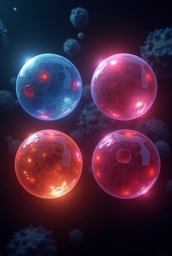 Plasma of the 4 types of blood 
