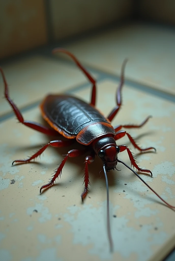 The cockroach that can't walk because it's missing its main leg:'(