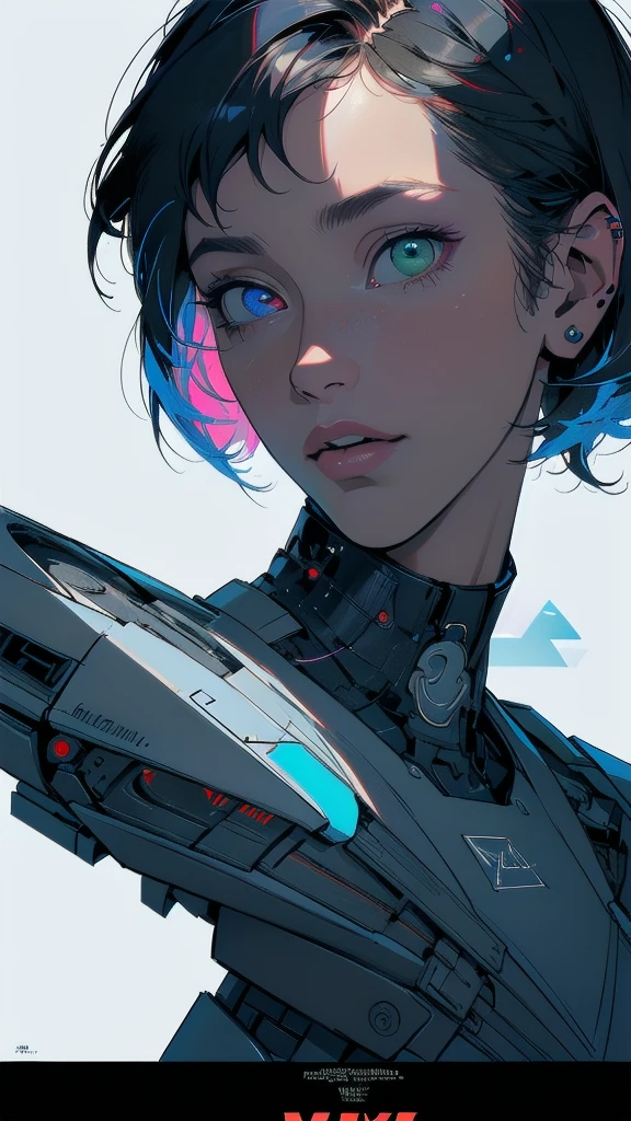 (((masterpiece, highest quality))),(((solo:1.2))),(((1girl:1.2))),32k wallpaper, very detailed, poster, vintage science fiction,(((((geometric cinematic movie poster))))), ((((bauhaus)))),(((abstract))),((((mid century modern)))),(((((portfolio))))),(((((Close-up))))),(((((bust up))))),((((more various angle)))),(((highlight))),((((heterochromia)))),(((complete. detailed face))),(((Extremely talented))),(((most complecated machine))),(((Overall colorfully))),((((((Absolutely simple background)))))),(((((vaporware))))),