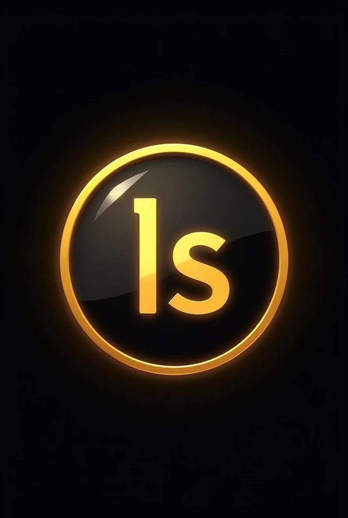 Letters in the middle LS, dollar-colored and with a black background, rounded corners, the round shape , the golden colored edge, that is big enough to be the logo of a discord server