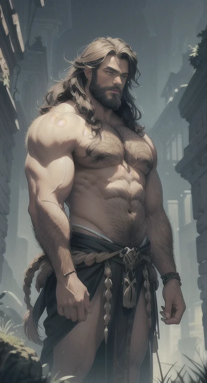 Masterpiece, best quality, mythical, big hairy man,