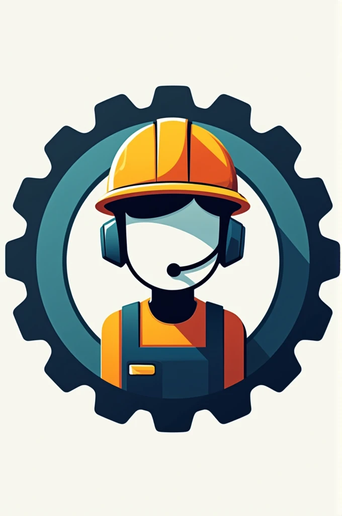 Logo Background: A gear that symbolizes machinery and prevention at work.
Main element: A faceless doll, representing the workers, equipped with a safety helmet and other protective devices.