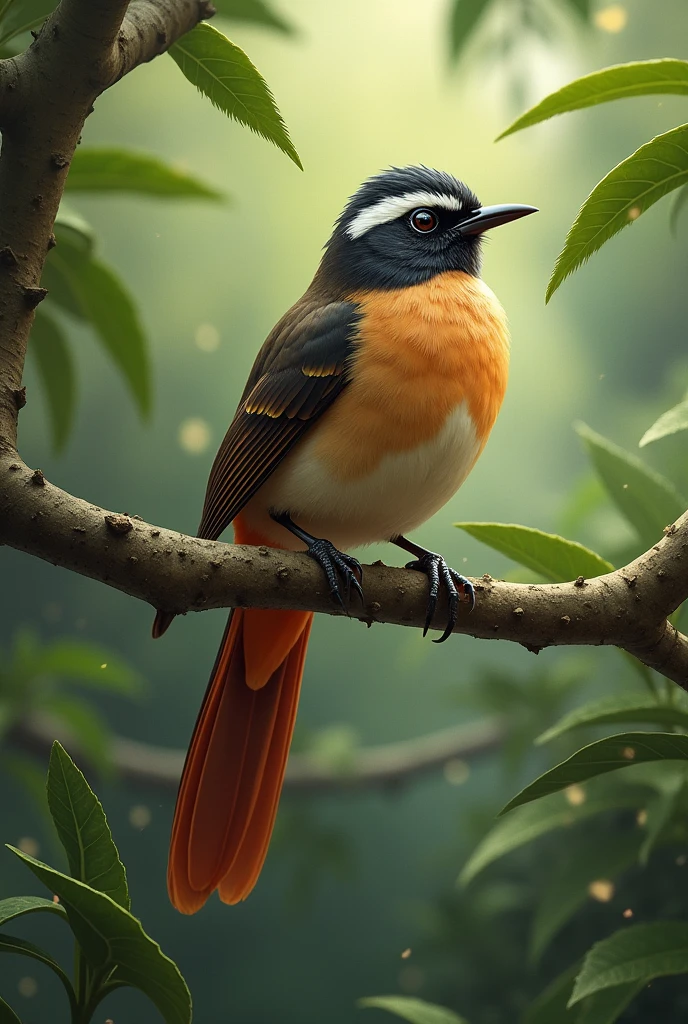 Create a realistic illustration of the Scelorchilus rubecula bird