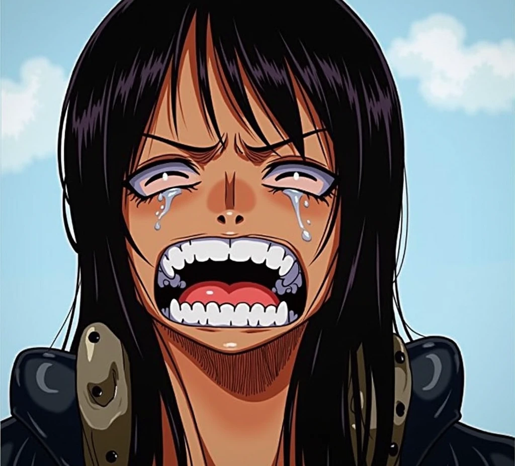 Emote one piece for twitch robin chorando