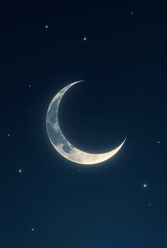 Waning moon in the shape of a logo