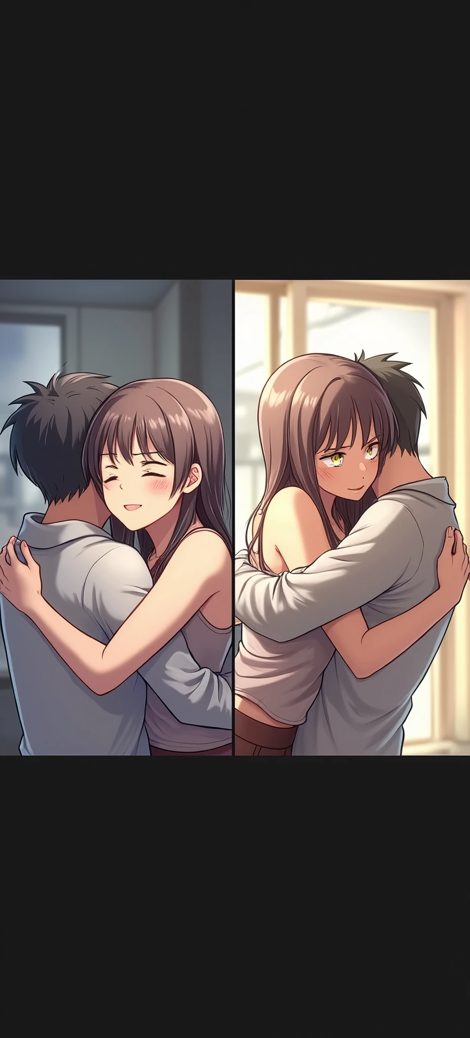 She hugging me