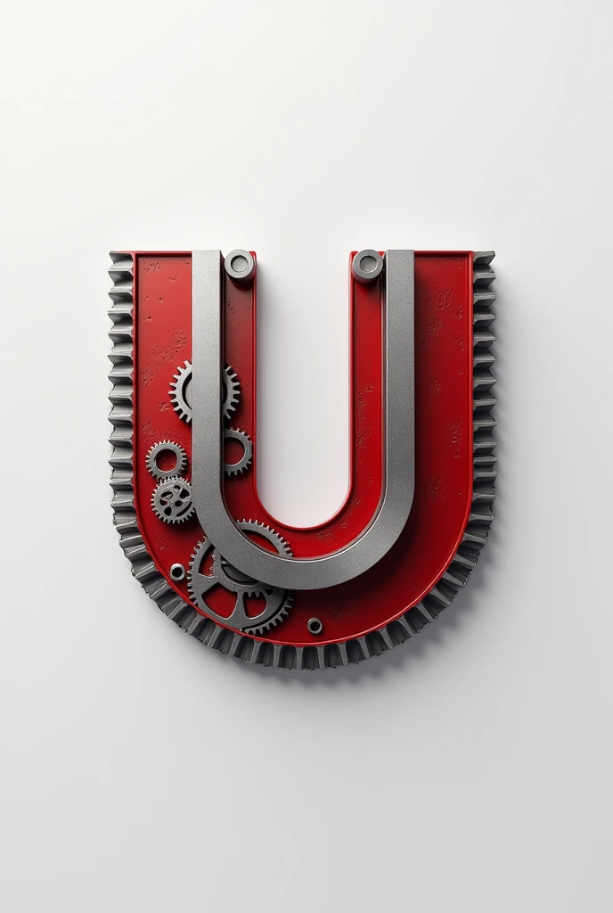 Create a brand called Usicam.
Gears appearing in the image because this brand is a large mechanical workshop. Create a simple image that conveys good identity and identification.
 Paleta de cores: rot, white and light gray 4k Hd quality