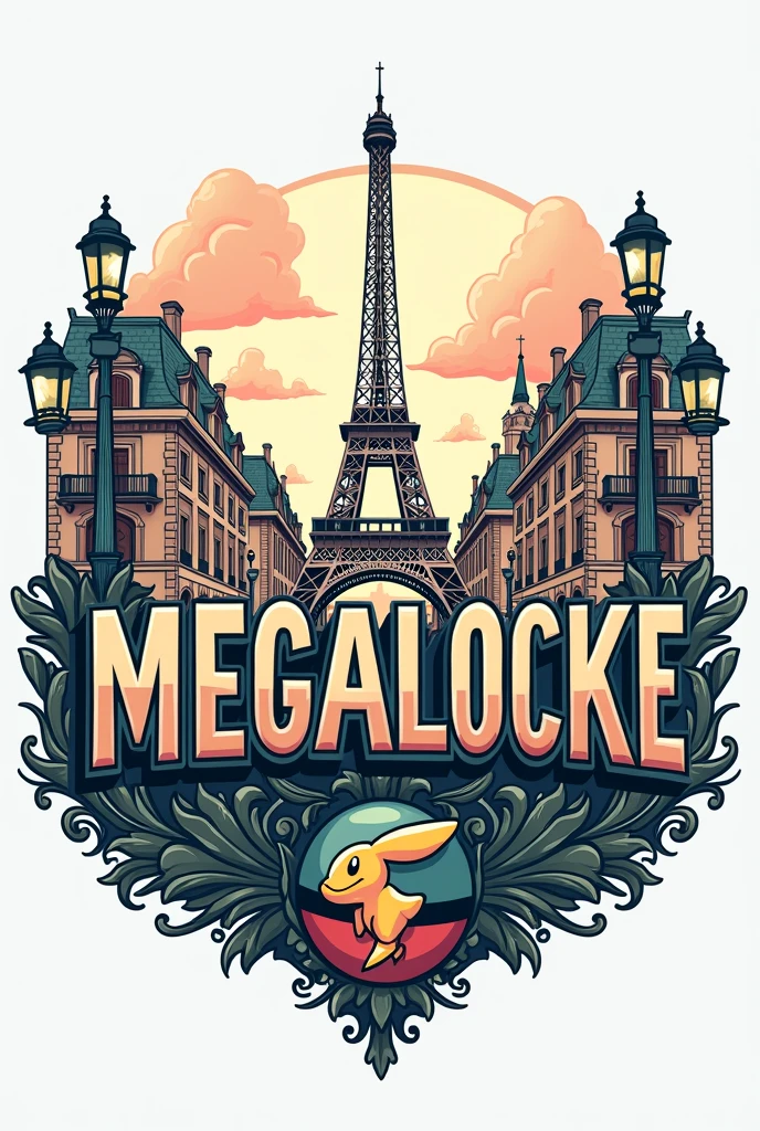 I have a Pokémon style logo that says Pokémon and megalocke that has Paris details