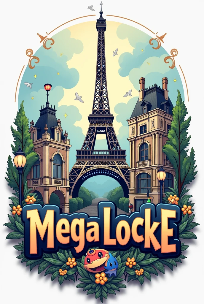 I have a Pokémon style logo that says Pokémon and megalocke that has Paris details