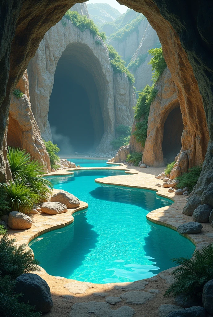 A hidden gem filled with twin sparkling crystal pools and mysterious cave paintings. 4K