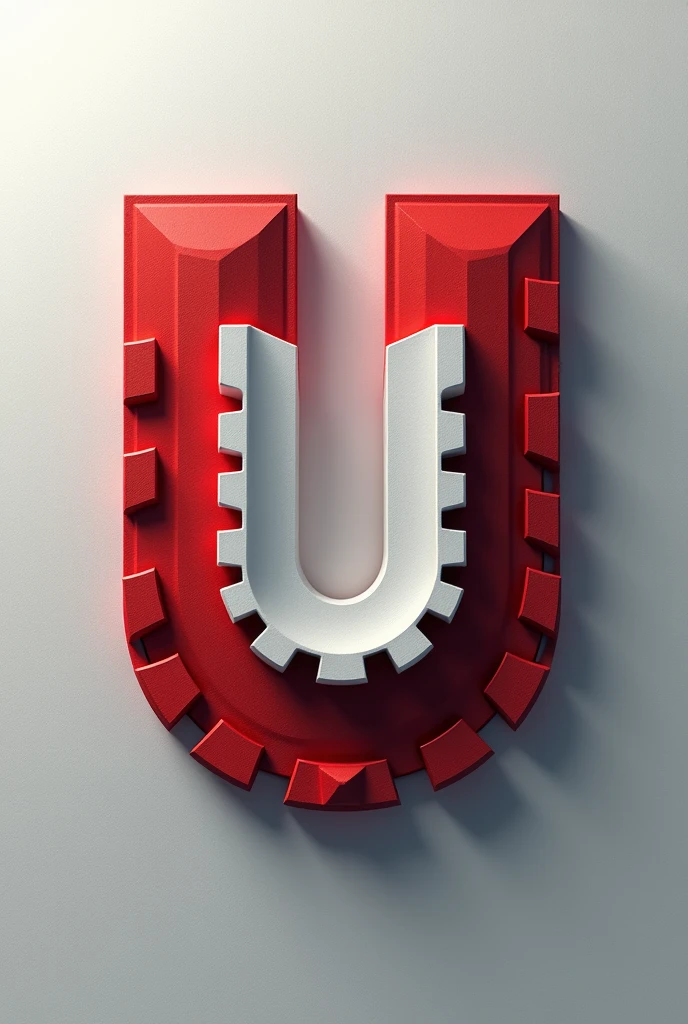 Create a brand called Usicam.
Gears appearing in the image because this brand is a large mechanical workshop. Create a simple image that conveys good identity and identification.
Paleta de cores: rot, white and light gray 4k Hd quality