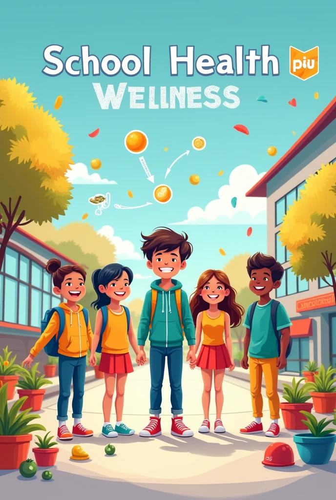 A horizontal poster on school health
