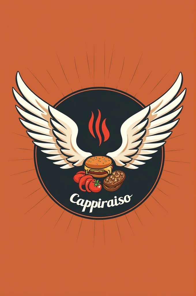 A logo with wings and boneless food and that says capparaiso 