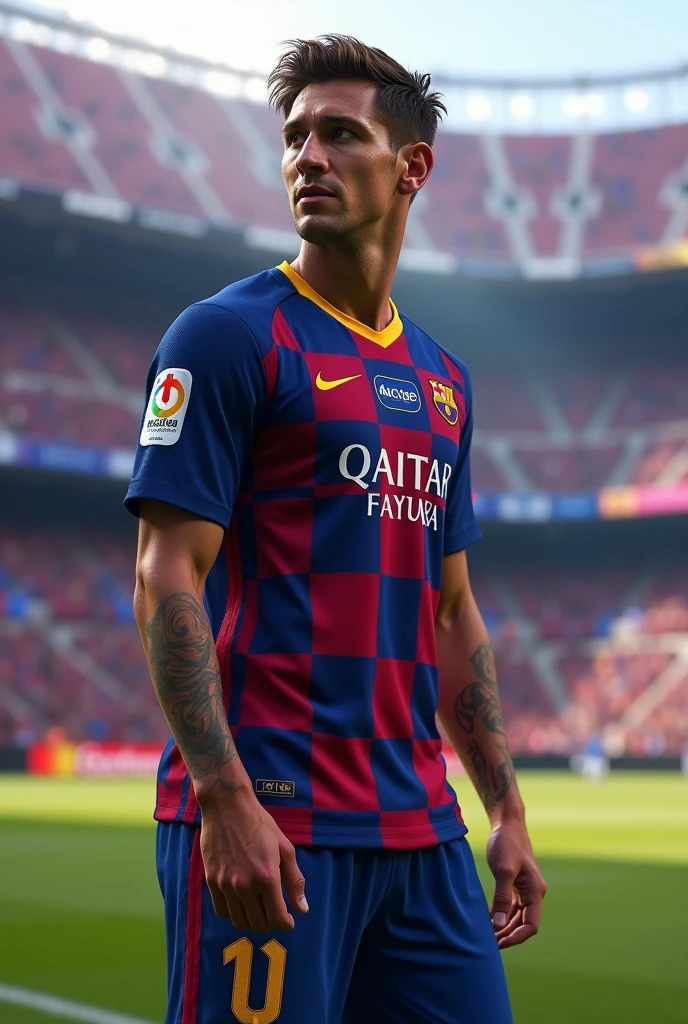 Federico Chiesa with the Barcelona shirt 
