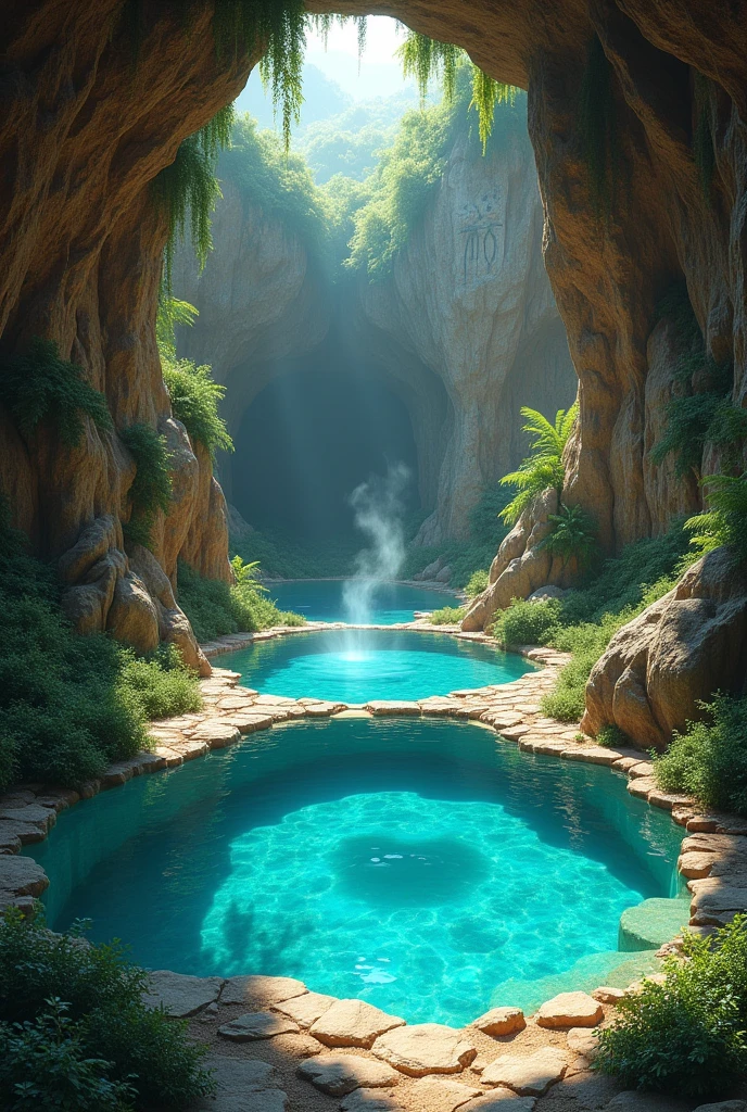 A hidden gem filled with twin sparkling crystal pools and mysterious cave paintings. 4K