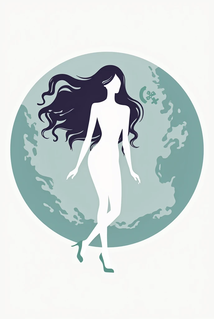 Logo for a company called "Second Era", sustainable fashion, colors purple blue green, planet, Recycling, femino, delicate, attractive, hair curlers, heart, minimalist, attractive, treasure, safe, discover