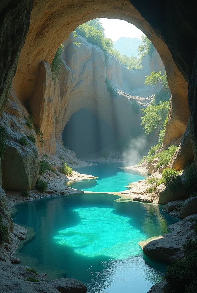 A hidden gem filled with twin sparkling crystal pools and mysterious cave paintings. 4K