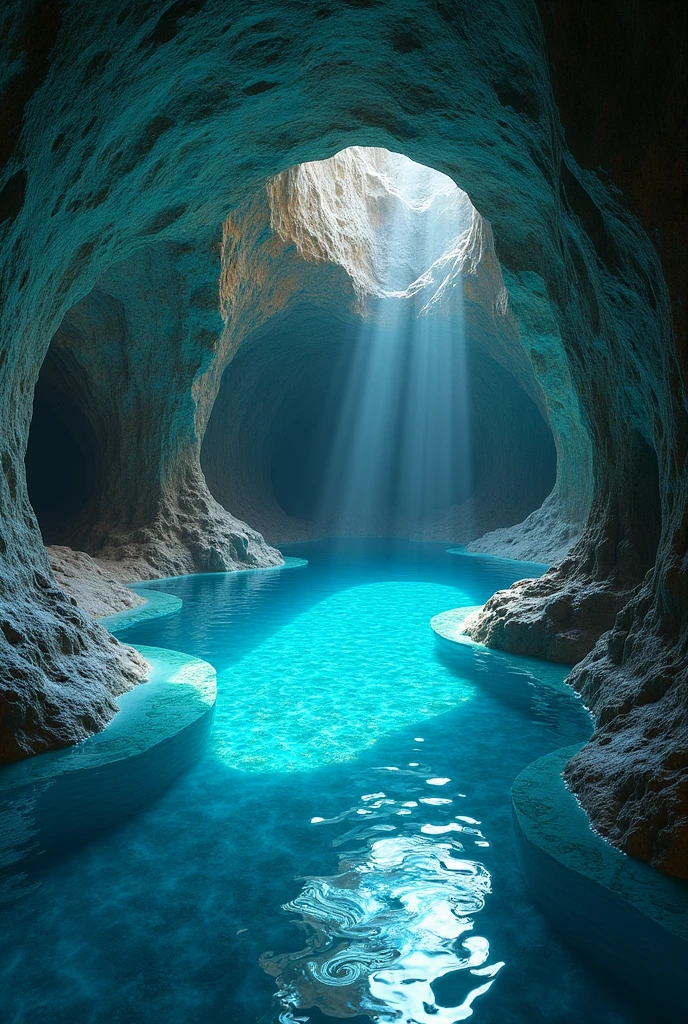 A hidden gem filled with twin sparkling crystal pools and mysterious cave paintings. 4K、Blue Grotto