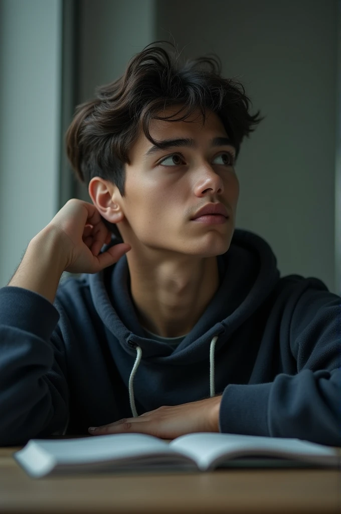 Psychological understanding photo of young student