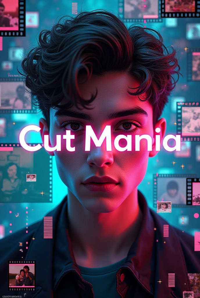 profile picture for tiktok with the theme of video cuts and the name of the channel and cut mania