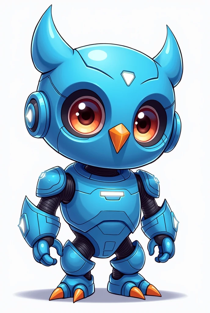 a cartoon character of a mini blue robot owl, app design, cyber suit, based on child's drawing, dd, transparent background, cryptocurrency, advanced digital chibi art, an eagle, plush mascot, sparky, humanoid form, artist interpretation, computer drawing, test screen, cryptopunk, toddler, the argo, adorable design, without background, cardboard cutout, locklegion, Styled Character mutiple expressions and poses