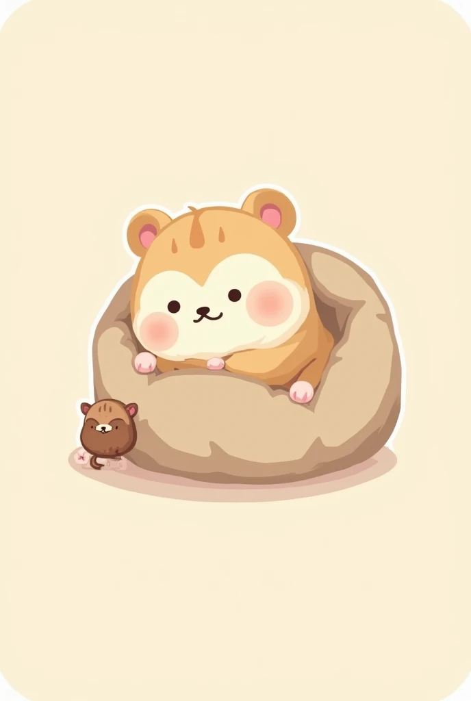 Create an icon with an animal motif that can be associated with the word coze。Cute or funny icons are good。1 person。simple。