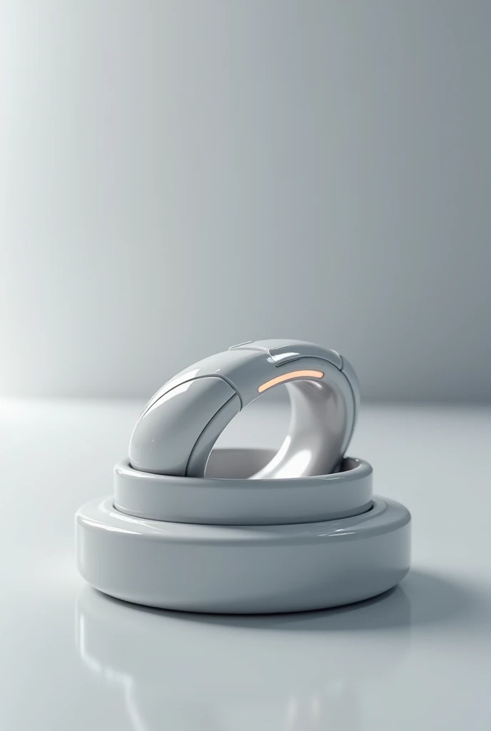 A ring with a charging case