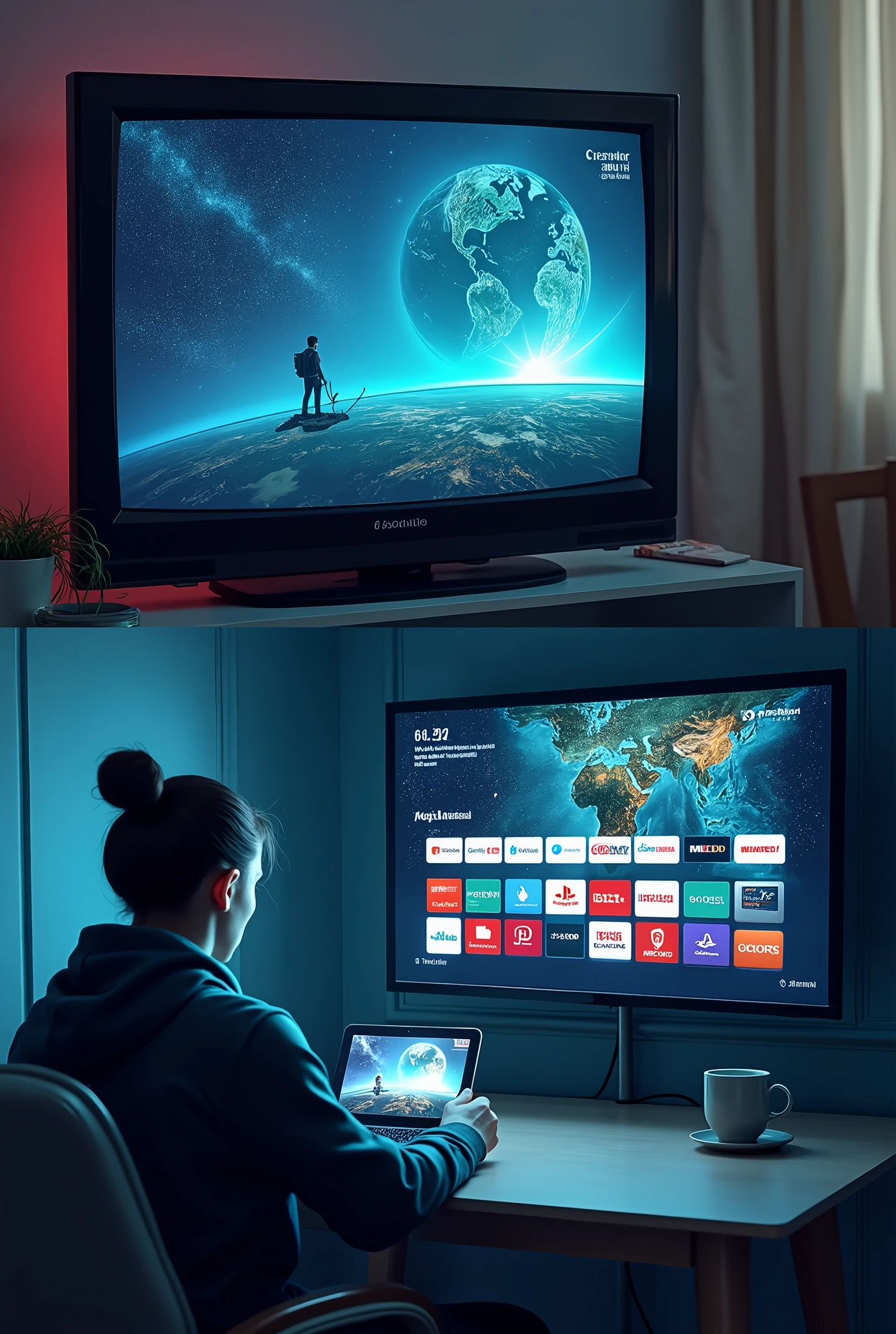 This is my presentation, I want a photo for my Facebook cover: Turn your Old TV into a Next-Generation Smart TV Do you have an old TV and want to enjoy the advantages of modern technology?? I have the perfect solution for you! I specialize in converting traditional televisions into Smart TVs, allowing you to access national and international channels, streaming apps and much more.
🎥 Access to Global Channels: Enjoy your favorite shows and movies from around the world.
🔧 Fast and Efficient Service: Your TV modernized in no time.
💰 Affordable: Save money by upgrading your TV instead of buying a new one.
Contact me today and take your entertainment to the next level.