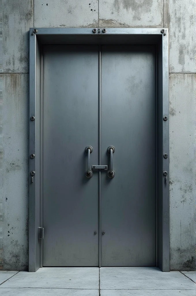 Create a image a steel door