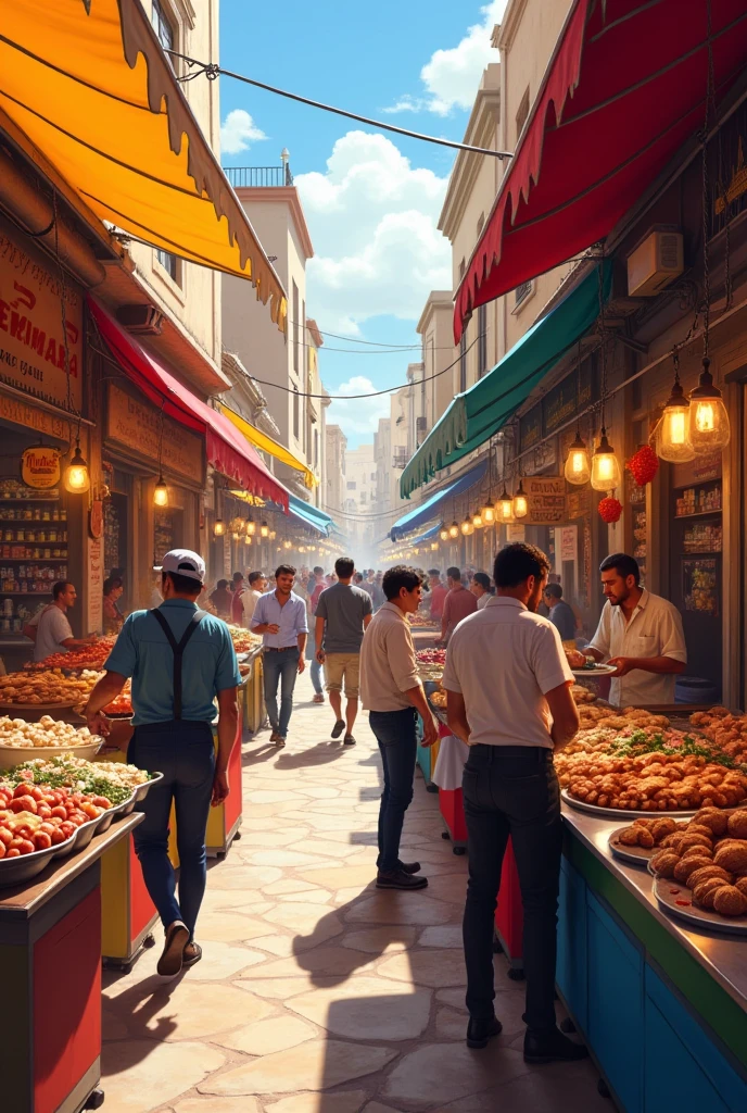 Street food market 