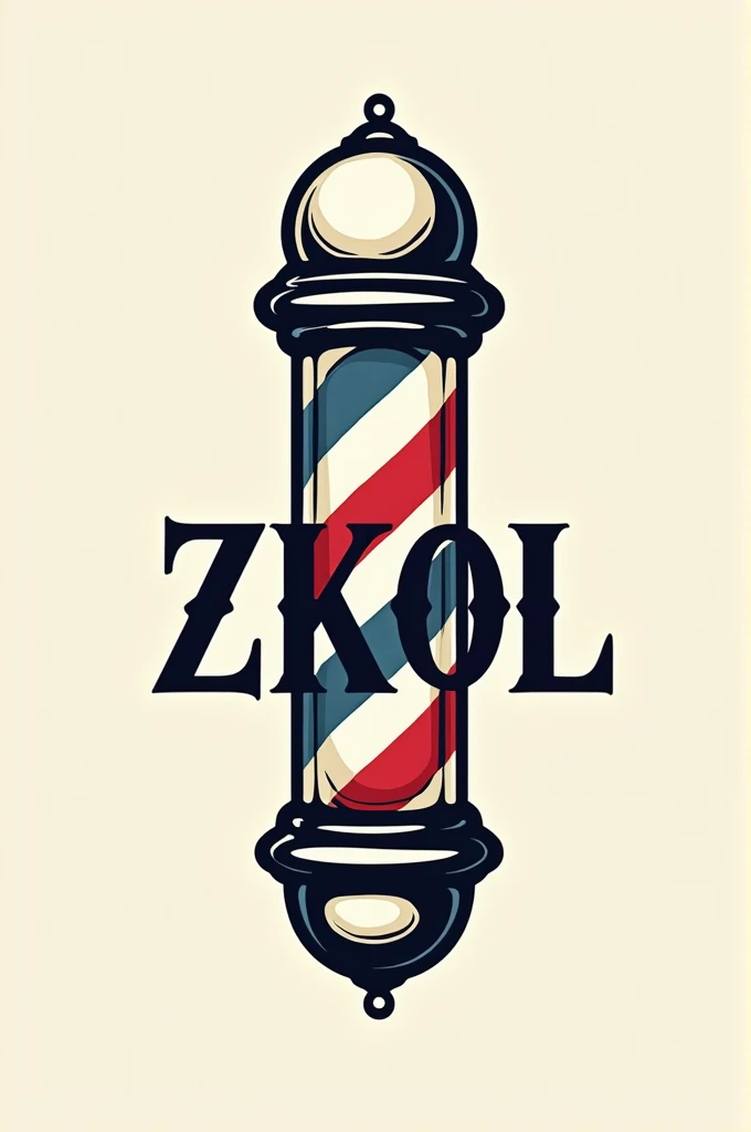 Barbershop logo with name Zkol
