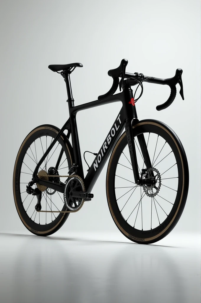 Triban RC 100 size S bicycle painted in glossy black with noirbolt name 