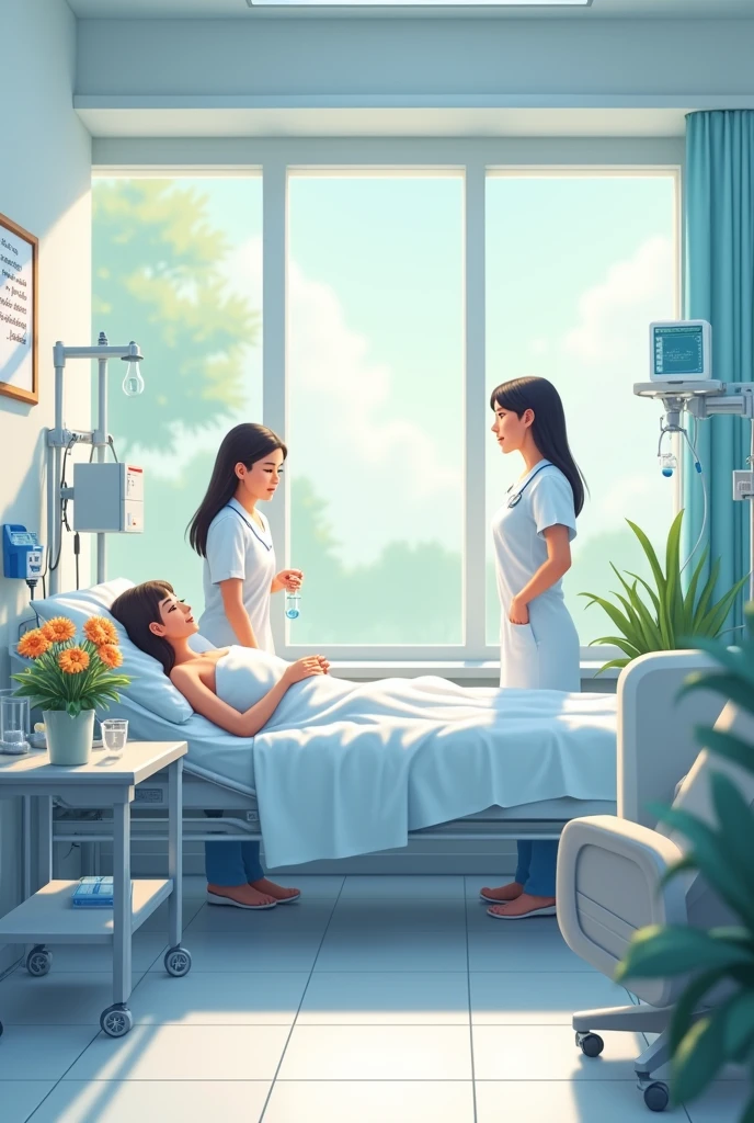 a hospital room 

