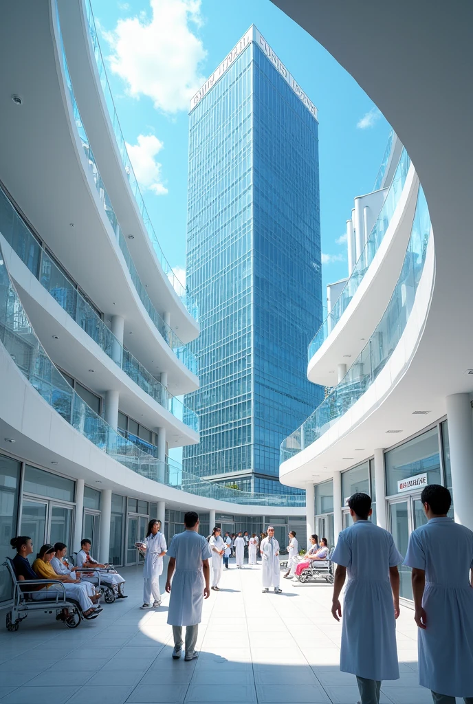 a hospital 

