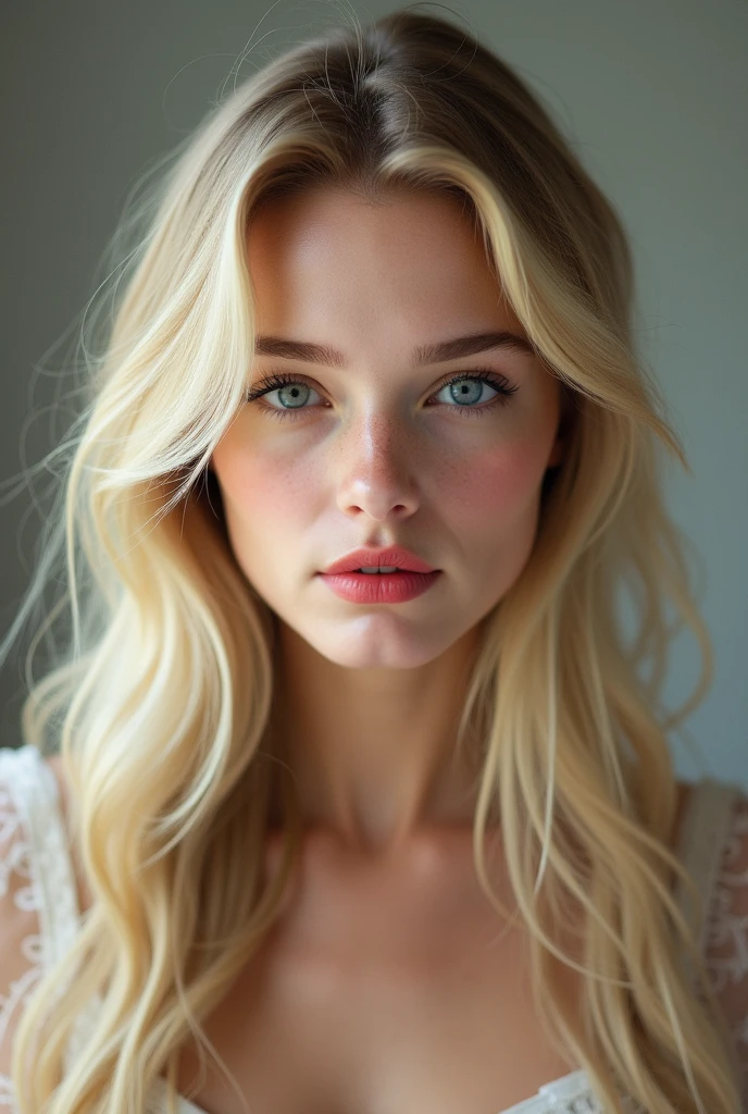 blonde woman from the front